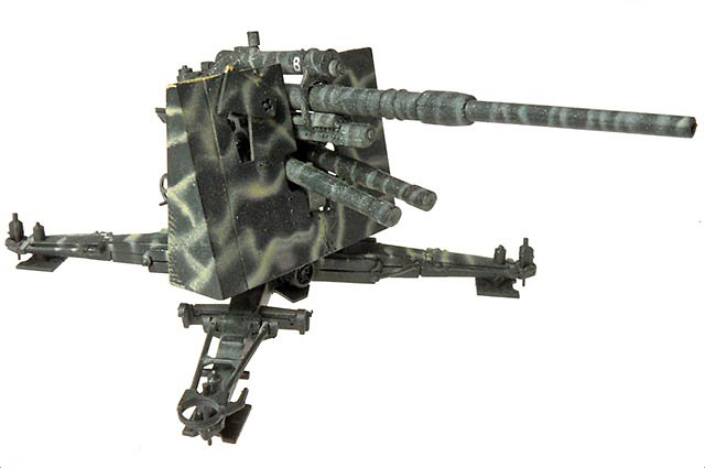 Krupp 8.8 Cm FlaK 36 Gun, 8,8cm Flak18/36 - 33.FlaRgt., 21.PzDiv, 1:72, Panzerstahl 