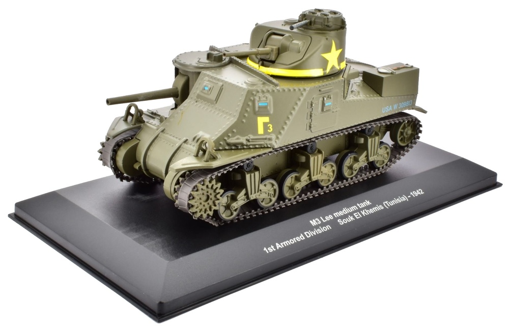 M3 Lee, 1st Armored Division, Souk El Khemis, Túnez, 1942, 1:43, Atlas 