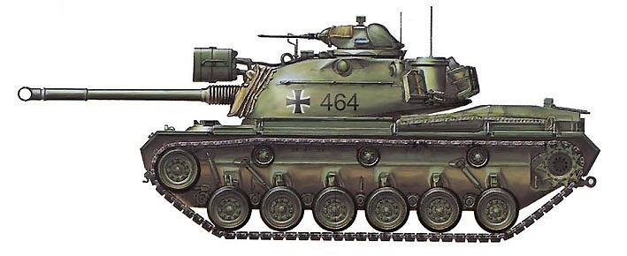 M48A2 Patton, Bundeswehr, PzBtl 24, Braunschweig 1962, 1:72, Hobby Master 