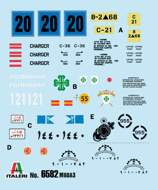 M60A3 Patton (incluye calcas del Ejército Español), 1:35, Italeri 