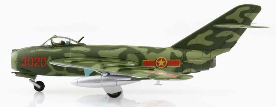 MIG-17F Fresco C 3020, piloto Le Hai, 923º 'Yeh The' Regimiento de Cazas, Vietnam, 1968, 1:72, Hobby Master 