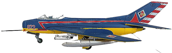 MIG-19S Farmer C. Red 872, Jagdgeschwader 3, Alemania del Este,1968, 1:72, Panzerkampf 