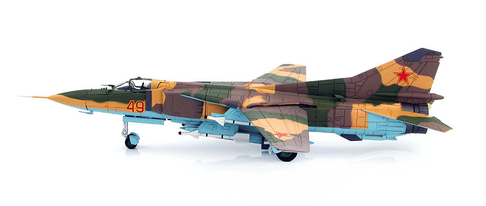 MIG-23MS Red 49, 4477th Test and Evaluation Sqn., Campo de Pruebas de Tonopah, USAF, años 80, 1:72, Hobby Master 