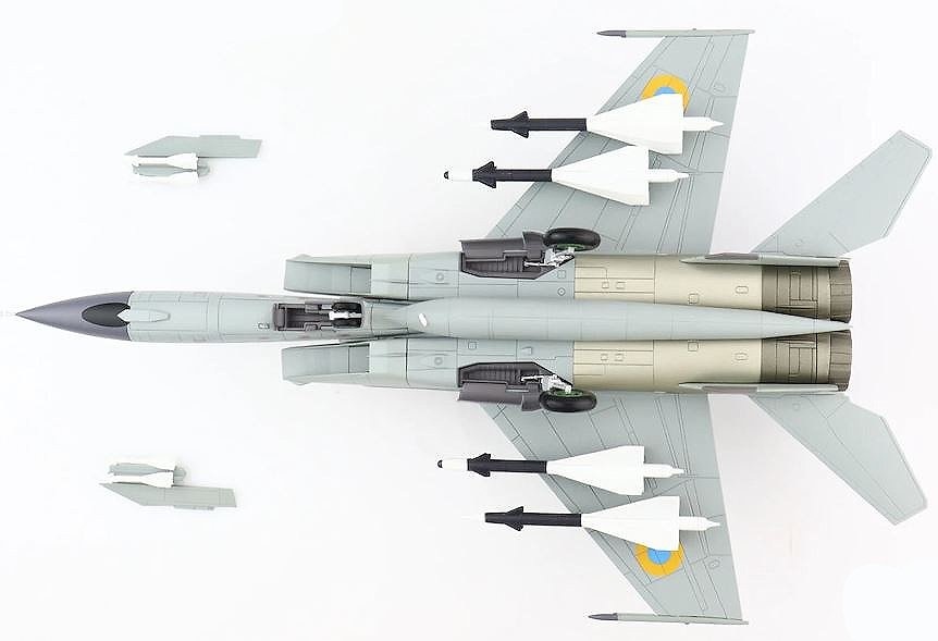 MIG-25PDS Foxbat Red 87, 933º FAR, Defensa Aérea Ucraniana, 1995, 1:72, Hobby Master 