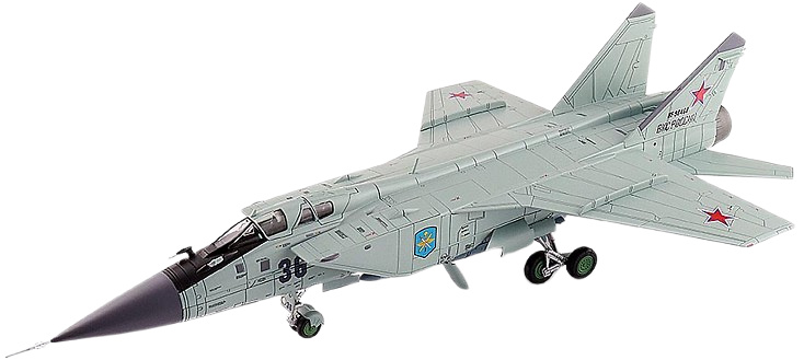 MIG31K Foxhound D Bort 36, Fuerza Aérea Rusa, 1:72, Hobby Master 