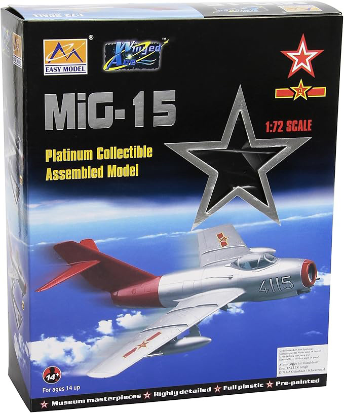 MiG-15 Fagot, Fuerza Aérea Soviética, China, Junio 1951, 1:72, Easy Model 