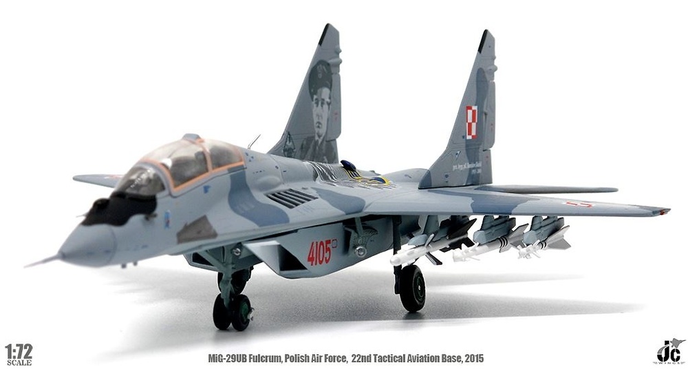 Mig 29UB Fulcrum, Fuerza Aérea Polaca, 22º Base de Aviación Táctica, Mayo, 2015, 1:72, JC Wings 