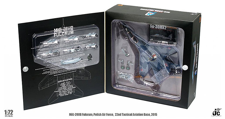 Mig 29UB Fulcrum, Fuerza Aérea Polaca, 22º Base de Aviación Táctica, Mayo, 2015, 1:72, JC Wings 