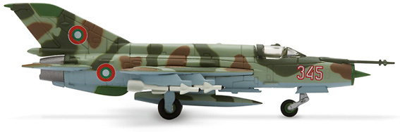 Mikoyan MiG-21MF, Bulgarian Air Force, 3rd Fighter Airbase, 1:200, Herpa 