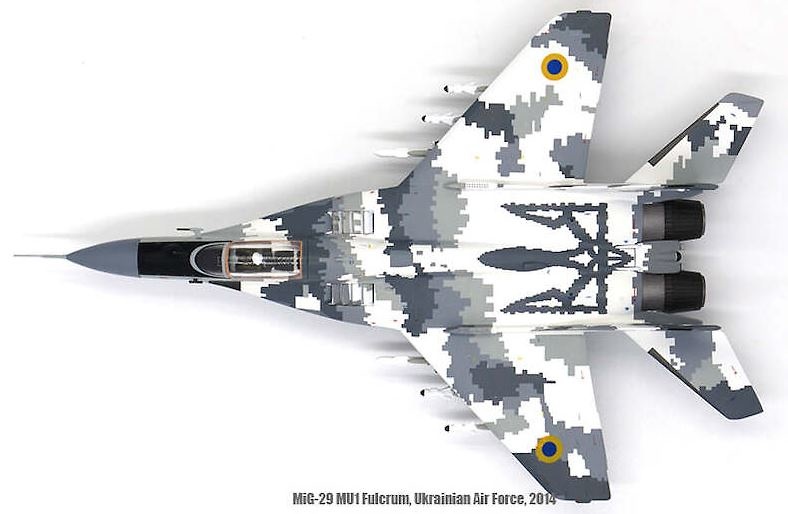 Mikoyan MiG-29MU1 Fulcrum-C ,Fuerza Aérea Ucraniana, Amarillo 57, Ucrania, 2014, 1:72, JC Wings 