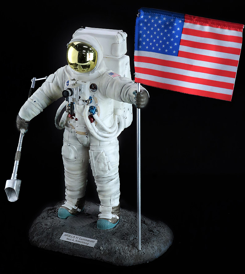 Neil Armstrong, Apolo 11 comandante, Julio 20, 1969, 1:8, Hobby Master, estatua de resina, pintado a mano Neil Armstrong, Apolo 11 comandante, Julio 20, 1969, 1:8, Hobby Master, estatua de resina, pintado a mano