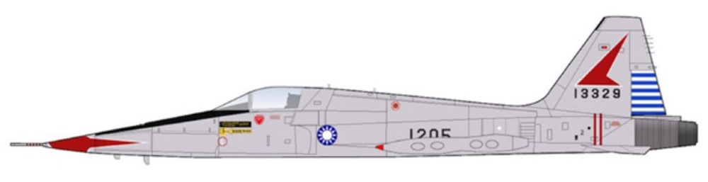 Northrop F-5A Freedom Fighter, ROCAF 1st TFW, #1205, Taiwan, 1960s, 1:72, Hobby Master 