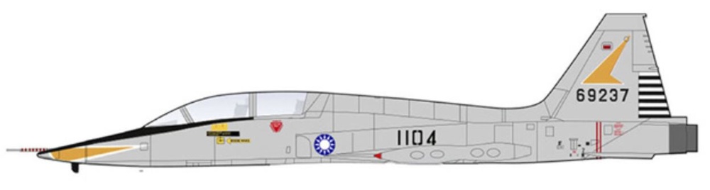 Northrop F-5B Freedom Fighter, ROCAF, #1104, Taiwan, 1960s, 1:72, Hobby Master 