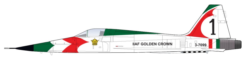 Northrop F-5E Tiger II, IIAF Corona de Oro, #3-7099 #1, Irán, 1970s, 1:72, Hobby Master 