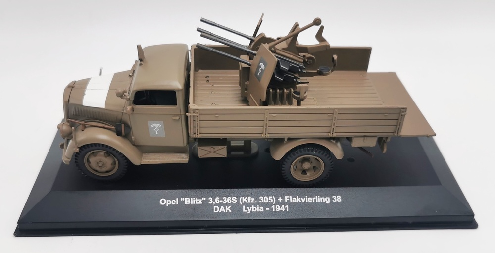 Opel Blitz 3,6-36S (Kfz. 305) + Flakvierling 38 DAK, Lybia, 1941, 1943, 1:43, Atlas 