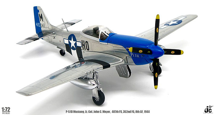 P-51D Mustang Lt. Col J.C. Meyer 487th Fighter Sqn. 352nd Fighter Group, 1944, 1:72, JC Wings 