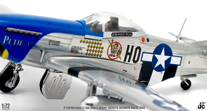 P-51D Mustang Lt. Col J.C. Meyer 487th Fighter Sqn. 352nd Fighter Group, 1944, 1:72, JC Wings 