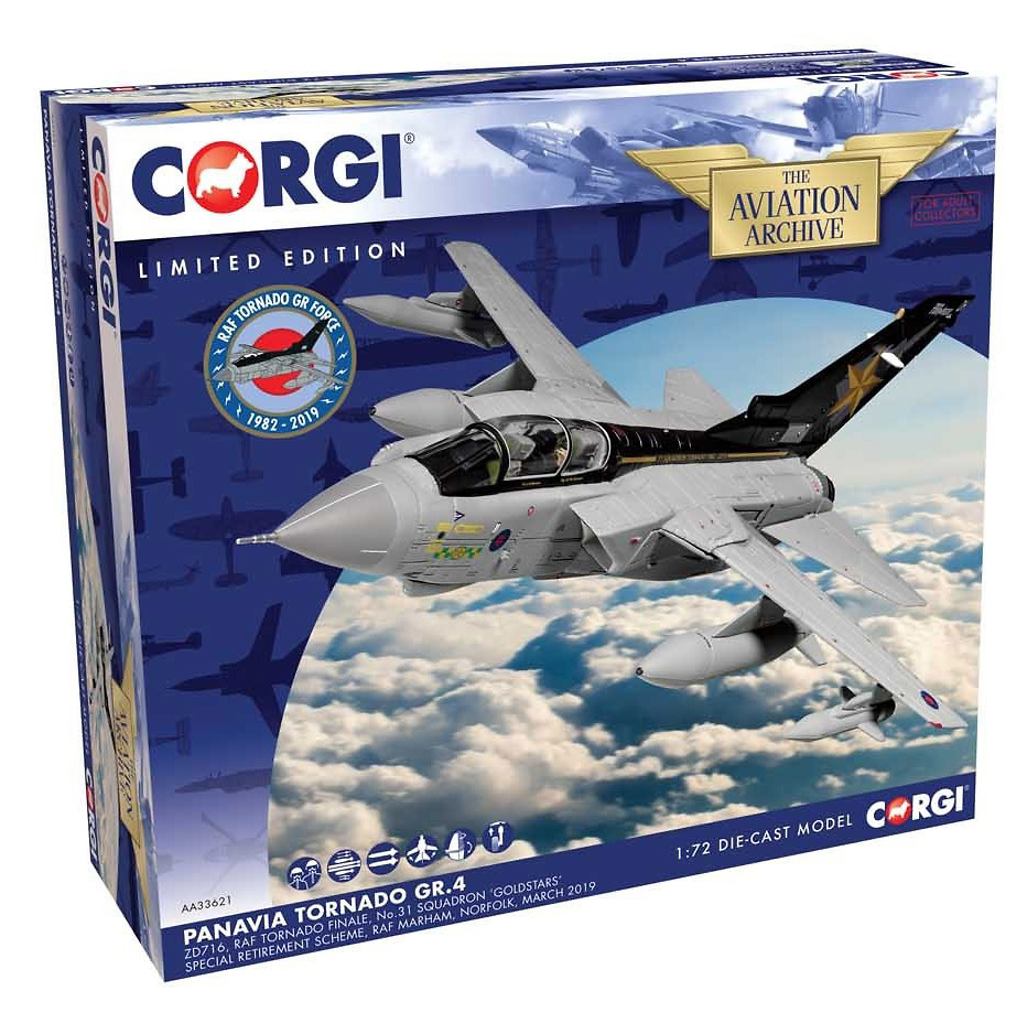 Panavia Tornado GR.4 ZG775, No.IX(B), RAF, Marham, Marzo, 2019, 1:72, Corgi 