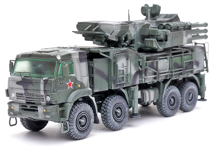 Pantsir S1 96K6, Camuflaje tricolor, Fuerza de Defensa Aérea, Ejército Ruso, 1:72, Panzerkampf 