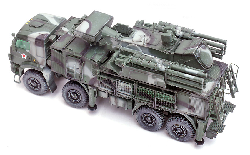 Pantsir S1 96K6, Camuflaje tricolor, Fuerza de Defensa Aérea, Ejército Ruso, 1:72, Panzerkampf 