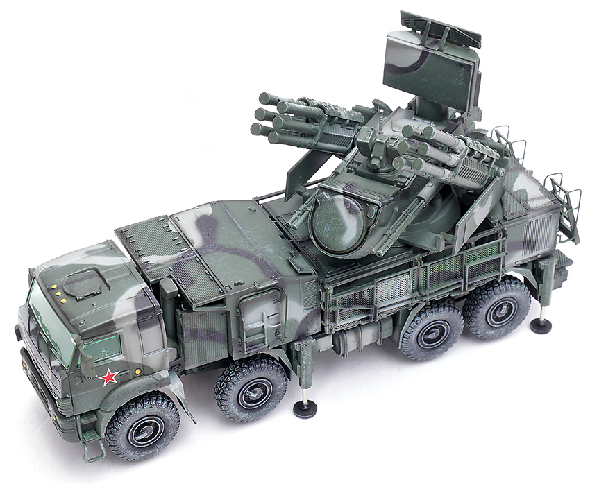 Pantsir S1 96K6, Camuflaje tricolor, Fuerza de Defensa Aérea, Ejército Ruso, 1:72, Panzerkampf 