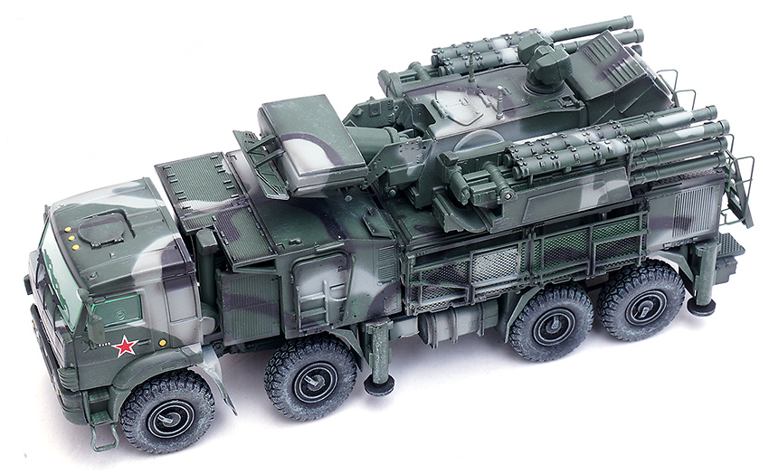 Pantsir S1 96K6, Camuflaje tricolor, Fuerza de Defensa Aérea, Ejército Ruso, 1:72, Panzerkampf 