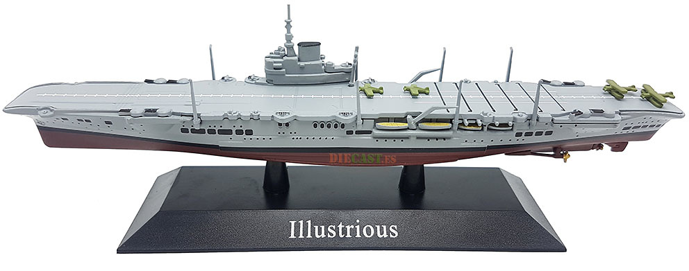 Portaaviones Illustrious, Marina Real Británica, 1940, 1:1250, DeAgostini 