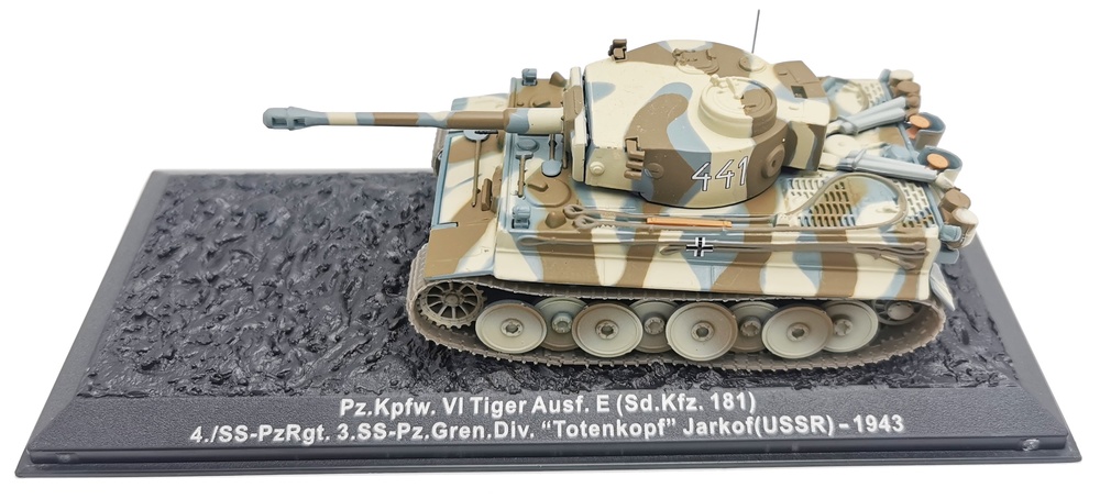 Pz.Kpfw. Tiger VI Ausf.E 4./SS Pz Rgt 3.SS Pz Green Div. Totenkopf Jarkof 1943, 1:72, Altaya 