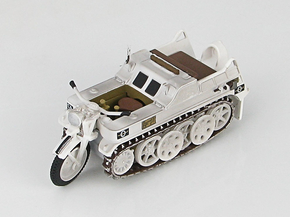 Sd.Kfz. 2 Kettenkrad C. 1st Skijager-Brigade, Rusia, Invierno de 1944, 1/48, Hobby Master 