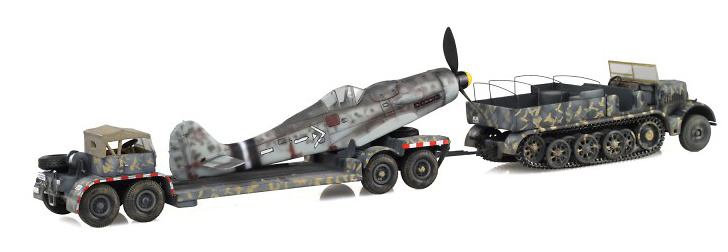 Semioruga FAMO Sd.Kfz.9 con fuselaje de un Fw 190 sobre Trailer, Alemania, 1945, 1:72, Solido 