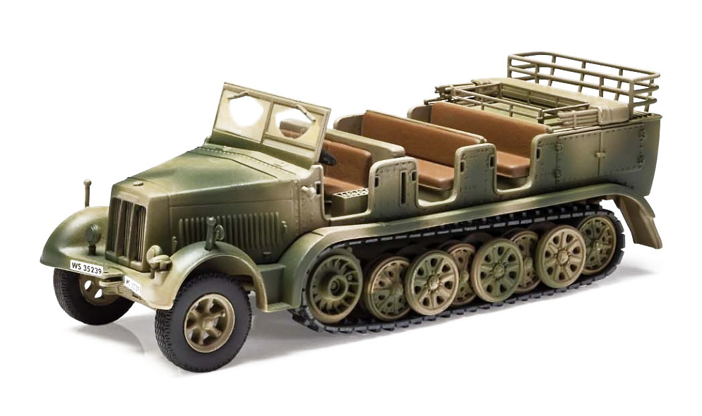 Semioruga Sd.Kfz.7 Krauss-Maffei, Artillería Antiaérea de la Luftwaffe, Túnez, 1943, 1:50, Corgi 