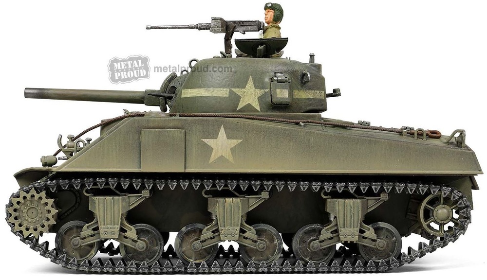 Sherman M4A3 (75), suspensión VVSS y visor de visión directa Glacis 57°, 1:32, Forces of Valor 