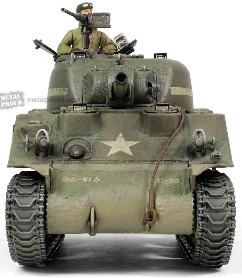 Sherman M4A3 (75), suspensión VVSS y visor de visión directa Glacis 57°, 1:32, Forces of Valor 