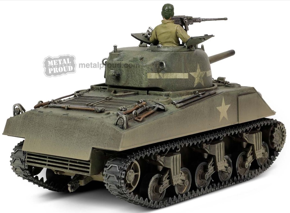 Sherman M4A3 (75), suspensión VVSS y visor de visión directa Glacis 57°, 1:32, Forces of Valor 