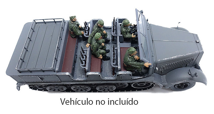 Soldados alemanes sentados, 2ª Guerra Mundial, Set B, 1:72, PMA 