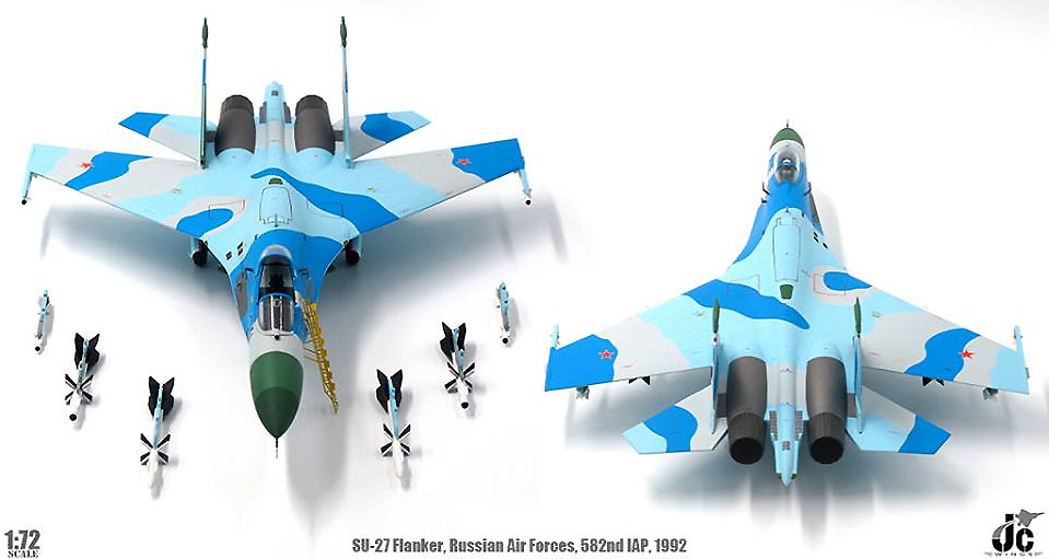 Sukhoi SU-27 Flanker, Fuerzas aéreas rusas 582a IAP, Polonia, 1992, 1:72, JC Wings 