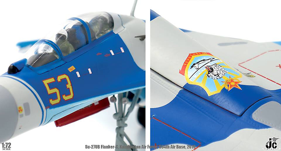 Sukhoi SU-27UB Flanker-C, Fuerzas Aéreas de Kazajistán, 604th Air Base, Aeropuerto de Taldykorgan, 2010, 1:72, JC Wings 