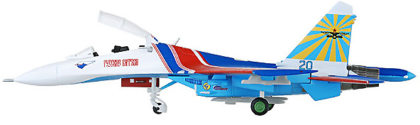 Sukhoi Su-27UB Flanker-C, Russian Knights, Blue 20, Kubinka AB, Rusia, 1991, 1:200, Herpa 