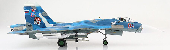 Sukhoi Su-33 Flanker-D, 279º FAR, 2º Escuadrón Tigers, Red 84, Marina Rusa, Siria, 2016, 1:72, Hobby Master 