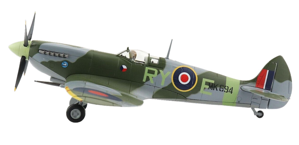 Supermarine Spitfire Mk IX RAF No.313 Sqn, MK694, Jaroslav Dobrovolny, October 1944, 1:48, Hobby Master 