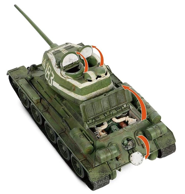 T-34/85, Tanque Medido Soviético, 1944, con 1 figura, 1:32, Forces of Valor 