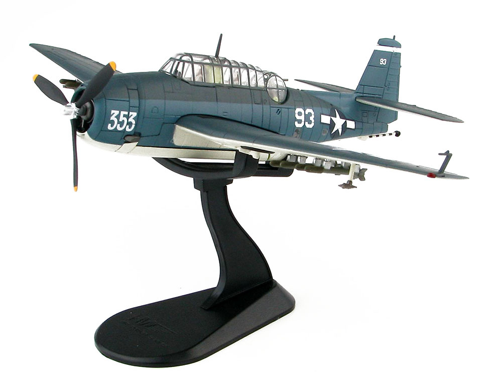 TBF-1C Avenger, Batalla del Golfo de Leyte, White 93 of VT-15, USS Essex, 1944, 1:72, Hobby Master 