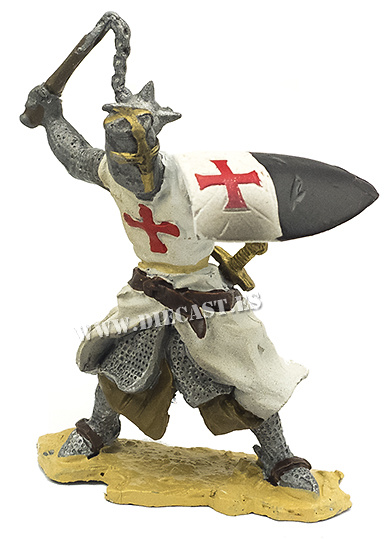 Templario atacando con mangual y escudo, 1:32, Hobby & Work 