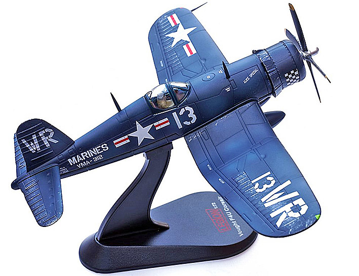 Vought F4U Corsair, USMC VMA-312 Checkerboards, White 13 USS Bataan, Korea, 1952, 1:72, Legion 