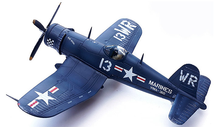 Vought F4U Corsair, USMC VMA-312 Checkerboards, White 13 USS Bataan, Korea, 1952, 1:72, Legion 