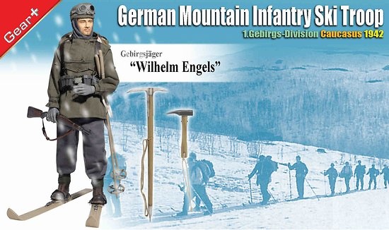 Wilhelm Engels, Gebirgsjäger, German Mountain Infantry Ski Troop, 1.Gebirgs-Division, Caucasus 1942, 1:6, Dragon Figures 