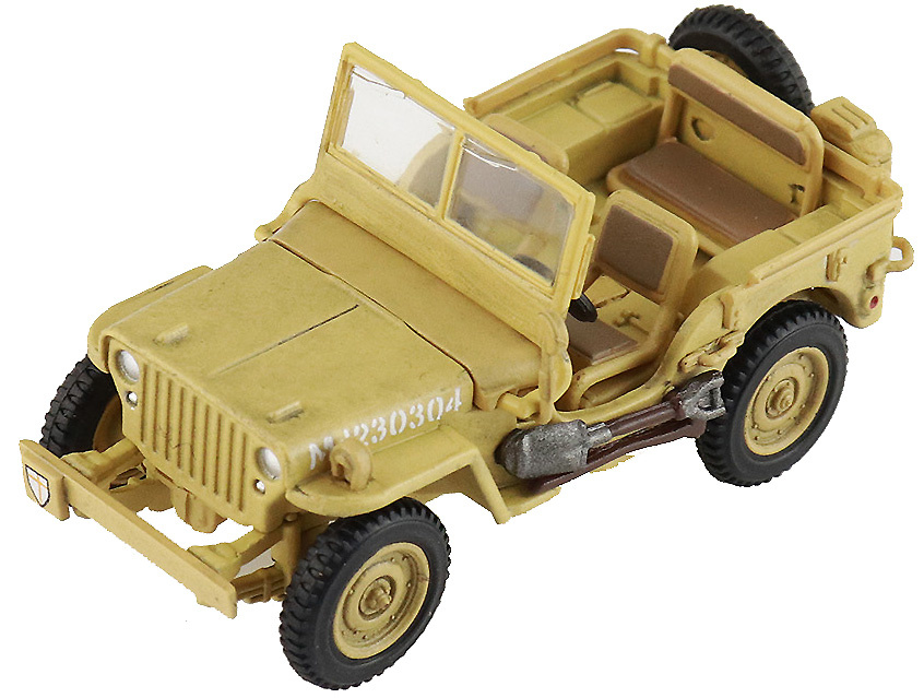 Willys Jeep, 8º Ejército Británico, General Bernard Montgomery, Sicilia, 1943, 1:72, Hobby Master 