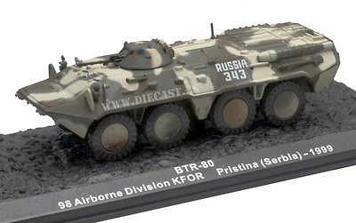 BTR-80, KFOR, 98 Airbone Division, Pristina (Serbia), 1999, 1:72, Altaya