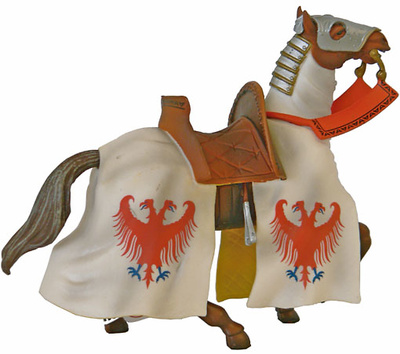 Caballo blanco de Torneo, 1:18, Blue Box