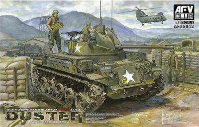 M42A1 "Duster" antiaéreo autopropulsado, (versión tardía) 1968, Guerra de Vietnam, 1:35, AFV Club